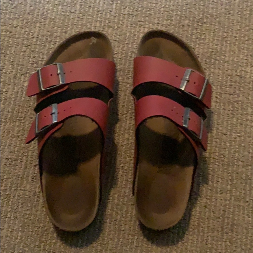 Red Leather Birkenstocks